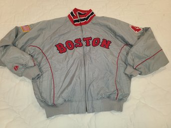 Like New, Vintage Grey Authentic Majestic. Men's Large Red Sox Jacket. Grey