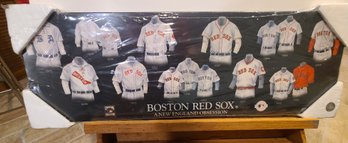 New Boston Red Sox Uniforms 1903-2003 'A New England Obsession' Wooden Print 30x10