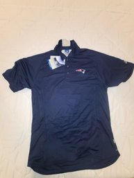 Brand New N F L Team Apparel On Field Rebok, New England Patriots, Golf Shirt Men's Medium Navy Blue