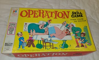 1965 Vintage Operation Skill Game Model Number 4545 Has All Of The Bones There Is Money. And Cards Also