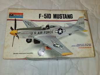Rare 1973 Monogram Title: F-51D Mustang Classic U.S. Air Force Piston Engine Plane Of The '40's
