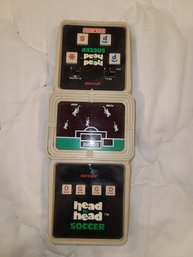 WorkingVintage Retro Head To Head Soccer Handheld Game By C O L E C O Working Condition Lights Up With Battery