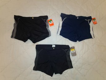 Three Newest Tags, Nike Swim, Jammer Style Swim Trunks, Men's Large Two Pairs And One Men's Medium