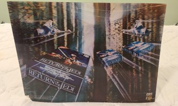 Rare 1985 Star Wars  Return Of The Jedi 3D Advertising  Piece CBS FOX 15c20