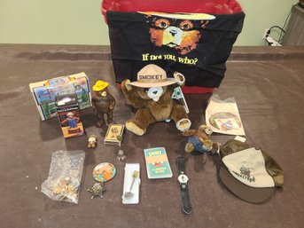 Collection Of Smokey Athens Bear Memorabilia