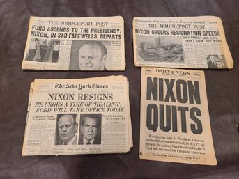4 Richard Nixon Newspapers