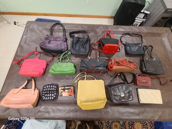 Leather Purse Lot. 16 Total.Purses Mostly.in Like New Or Gently Used
