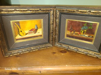 Too Small Antique Paintings Signed By Artist H O R S Too