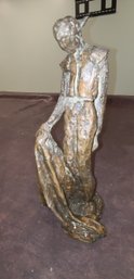 MATADOR Sculpture Hand-Cast Look Patina Signed By Edith Kolton.