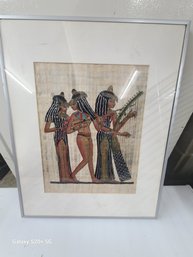 Framed Egyptian  Papyrus Art  21x16