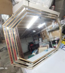 Vintage 1980s Gold Gilt Large Mirror 42 Lx32h