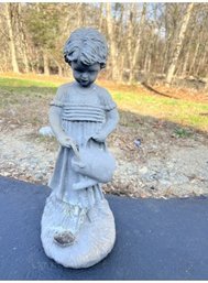 Plaster Girl Garden Statue