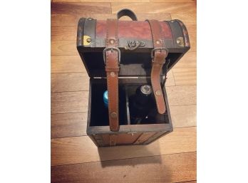 Antique Style Two Bottle Wine Carrier