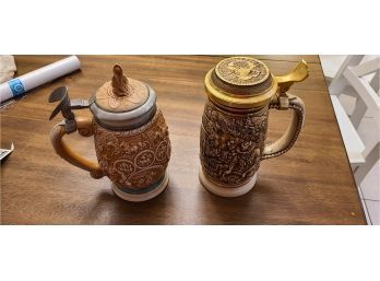 2  Retro Beer Steins Tribute To The Wild West And The Gold Rush Stein Limited Series