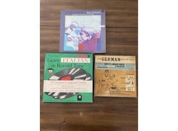 Learn Language & Poetry Records - Set Of 3