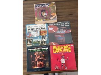 Psychedelic, Pop, Disco '60s-'70s Records - Set Of 5