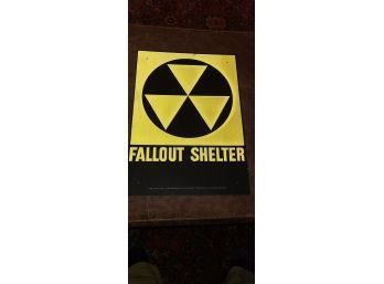 FALL OUT SHELTER  3 D EFFECT LOOK 10X14  METAL SIGN