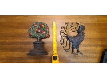 Cast Iron Large Displays  Apple Tree  9' & ROOSTER  9'