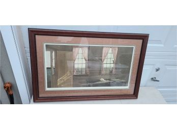 1965 Vintage Framed  Photolithograph 'Her Room' By James Wyeth 36x24