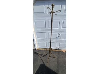 Antique Brass Finish Coat And Hat Rack 68'