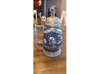 Retro 1991 Conquest Of Space Stein Beerstein Handcrafted In Brazil Item Number 199221
