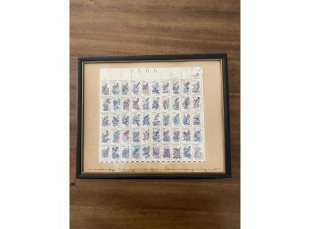 Framed 20 Cent Stamps Of The Fifty States