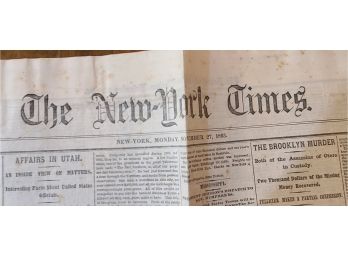 7  ANTIQUE 1860S NEW YORK TIMES NEWSPAPERS