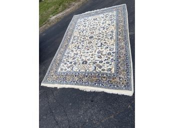 White And Blue Area Rug