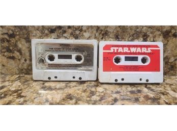 2 Vintage Star Wars Cassettes 1977 The Story Of Star Wars & Star Wars & The Empire Strikes Back On Tape 2