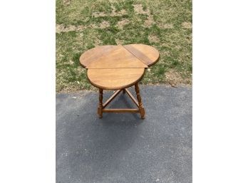 Walter Of Wabash Antique Triangle Drop Leaf Side Table