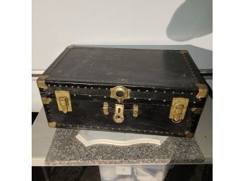 Vintage Overland Trunk By New York 30 1/2 In Long By 17 And A Half Inch Deep By 12in Tall Consistent With Age