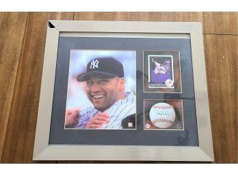 Derek Jeter New York Yankees Frame Collage Slight Damage To Top Left Corner A-frame 16 X14 In