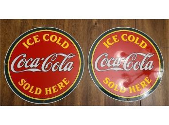 RETRO 1991 Ande Rooney Ice Cold Coca Cola Sold Here Sign 11'