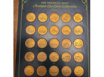 Franklin Mint Antique Car Coin Collection Series 1 Bronze 1901 To 1925   Original Booklet And Packaging