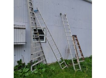 Lot Of Ladders Aluminum  And Fiberglass