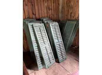 31 Antique Green Shutters Barn Find 31 Pieces Total!!
