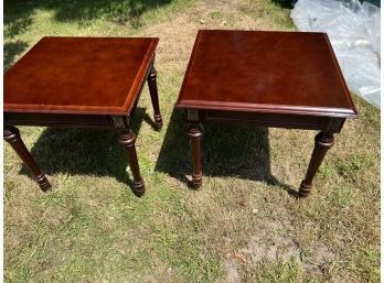 Set Of Three Bombay Side Tables With Gold Trim