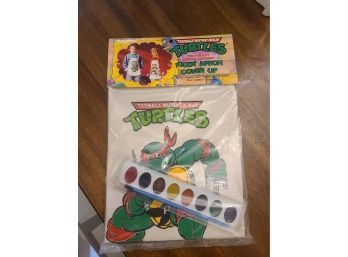 Vintage 1989 Teenage Mutant Ninja Turtles Kitty Apron Cover Up Painting In The Box