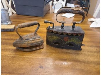 2  Antique Irons One From The Late 1800s