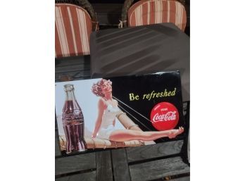 Be Refreshed Drink Coca-Cola Raised Sign18x8
