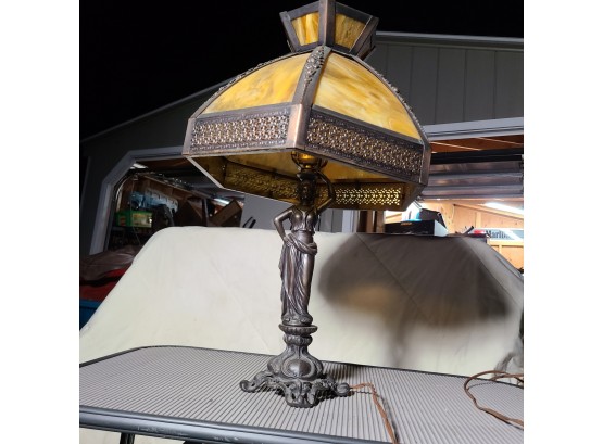 Vintage IRMA JABALI TIFFANY GODESS STATUE LAMP