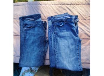 2 PAIRS OF SEVEN 7 JEANS GENTLY USED SIZE 31