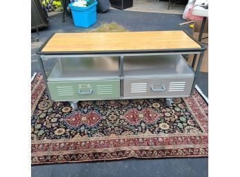 Industrial TV Stand On Wheels