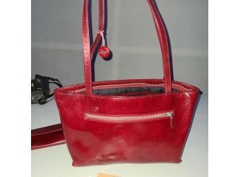 LIKE New Designer Monsac Red Leather Purse Original W Matching Wallet L LA S01F13 And LA S01SP403