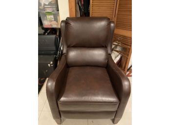 Modern  Sleek Brown Leather  Reclining Chair
