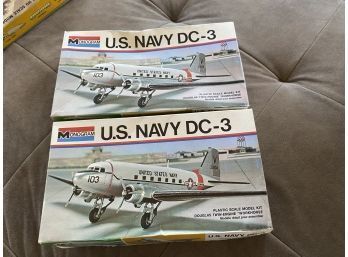 Two US Navy DC-3 Opened Model Kits