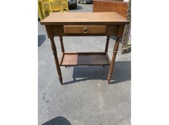 Vintage Wood Side Table/night Stand With Drawer