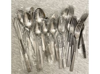 Mixed Box Of Stainless Flatware Rose Serenade Pattern (incomplete)