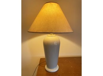 Vintage 80s Grey  Ceramic Ginger Jar Lamp