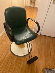 Old Barber Chair, Foot Pump To Lift